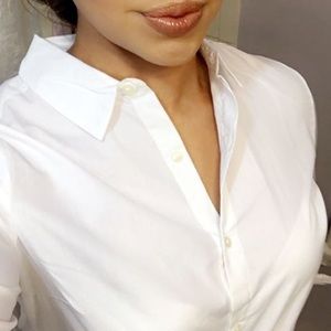White Button-Down Blouse